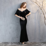 Women Elegant Formal Party Mermaid Skirt Maxi Evening Dress