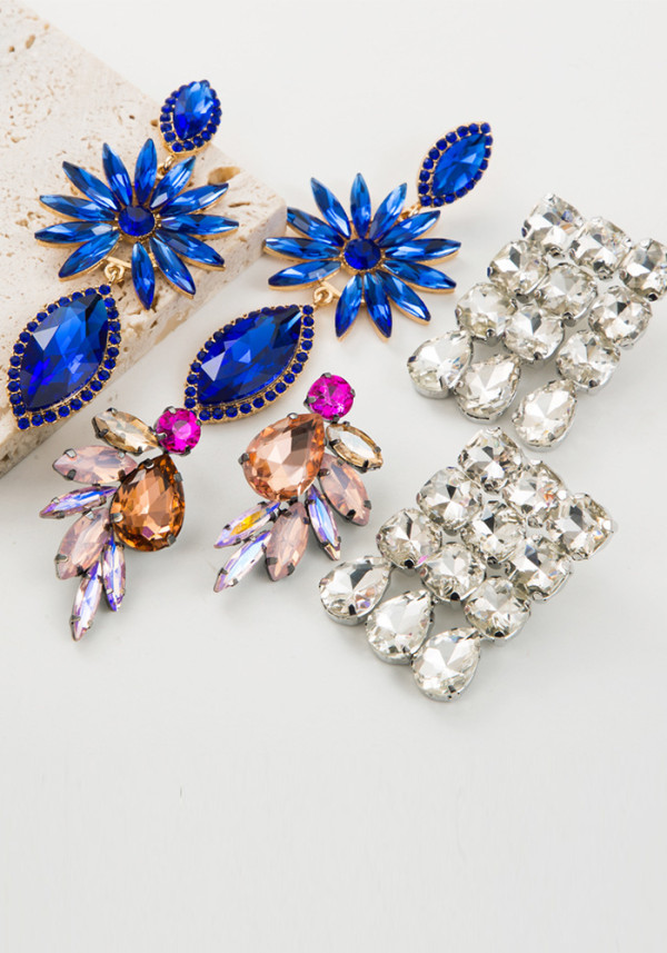 Diamond Alloy Tassel Earrings Women Light Luxury Chic High-end Earrings