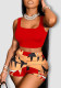 Casual Ladies' Hawaiian Beach Holidays Digital Print Tank Shorts Two-Piece Set