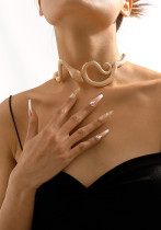 Three-dimensional Serpentine Personality Necklace Irregular Retro Hip Hop Necklace