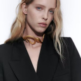 Three-dimensional Serpentine Personality Necklace Irregular Retro Hip Hop Necklace