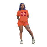Plus Size Women'S T-Shirt Shorts Set Two Piece Tracksuit