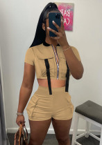 Women'S Clothing Summer Trends Short Sleeves Top Shorts Two-Piece Sets