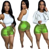 Spring Summer Women'S Metallic Candy Shorts