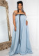 Fashion Long Strapless Wide Leg Pants Summer Jumpsuit With Belt