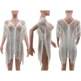 Ladies Summer Sexy Fashion Hollow Out Beach Dress