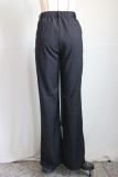 Women'S Fashion Casual Loose Straight Pants Solid Color Casual Pants