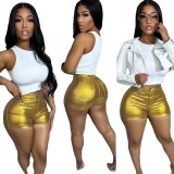 Spring Summer Women'S Metallic Candy Shorts