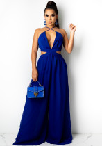 Solid Color Casual Loose Chiffon Women'S Jumpsuit Solid Color Casual Loose Chiffon Women'S Jumpsuit