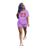Plus Size Women'S T-Shirt Shorts Set Two Piece Tracksuit