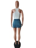 Summer Denim Shorts Casual Stretch Shorts Stylish Reversible Denim Pants