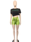 Spring Summer Women'S Metallic Candy Shorts