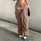 Women Street Hip Hop Low Cargo Pants