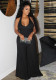 Plus Size Women Casual Solid Sleeveless Jumpsuit