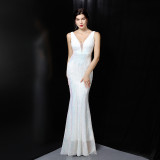 Plus Size Women Sequined Formal Party Maxi Evening Dress