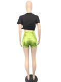Spring Summer Women'S Metallic Candy Shorts