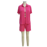 Women Sexy Beach Shirt Shorts 3 Piece Set