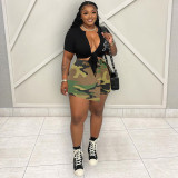 Fashion Women'S Camouflage Irregular Culottes Shorts