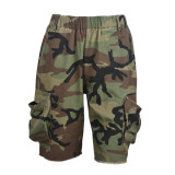 Summer Women Casual Camo Shorts