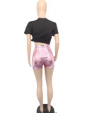Spring Summer Women'S Metallic Candy Shorts