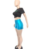 Spring Summer Women'S Metallic Candy Shorts