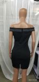 Women Sexy Deep V Backless Slit Bodycon Dress
