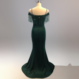 Bridal Toast Dress Fashion Fishtail Slim Fit Long Formal Party Elegant Red Evening Dress