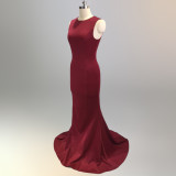 Bridal Wedding Long Formal Party Elegant Fishtail Engagement Evening Dress
