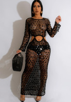 Women's knitting Casual cut-out sequin beach dress Women's knitting Casual cut-out sequin beach dress