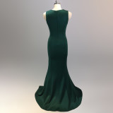 Bridal Wedding Long Formal Party Elegant Fishtail Engagement Evening Dress