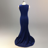 Bridal Wedding Long Formal Party Elegant Fishtail Engagement Evening Dress