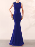 Bridal Wedding Long Formal Party Elegant Fishtail Engagement Evening Dress