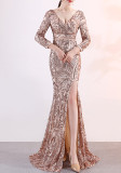 Evening Dress Female Fishtail Formal Party Halter Neck Slim Fit Nightclub Dress