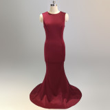 Bridal Wedding Long Formal Party Elegant Fishtail Engagement Evening Dress