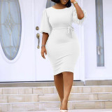 Women's High Waist Chic Plus Size African Dress