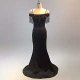 Bridal Toast Dress Fashion Fishtail Slim Fit Long Formal Party Elegant Red Evening Dress