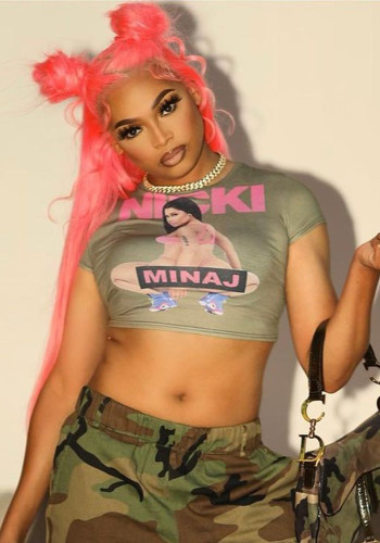 Summer Print Sexy Short T-Shirt