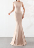 Bridal Wedding Long Formal Party Elegant Fishtail Engagement Evening Dress