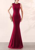 Bridal Wedding Long Formal Party Elegant Fishtail Engagement Evening Dress