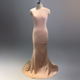 Bridal Wedding Long Formal Party Elegant Fishtail Engagement Evening Dress