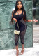 Summer Women'S Sexy Hollow Knitting Jacquard High Waist Butt Lift Tight Fitting Jumpsuit For Women