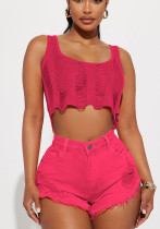 Ladies Fashion Casual Ripped Raw Denim Shorts Ladies Fashion Casual Ripped Raw Denim Shorts