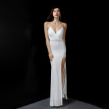 Long Sequins Plus Plus Size Fat Beauty Formal Party Evening Dress