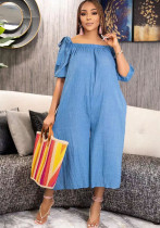 Women'S Loose Off Shoulder Casual Wide Leg Jumpsuit Women'S Loose Off Shoulder Casual Wide Leg Jumpsuit