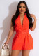 Women Casual Lace-Up Sleeveless Romper