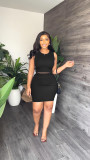 Women Crop Tank Top and Bodycon Skirt Two-Piece Set