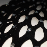 Ladies Beaded Shiny Sexy Lingerie Long Sleeve Net Bodystocking Lingerie