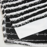 Striped Drawstring High Waist Shorts Sexy Fashion Casual Patchwork Plus Size Pants