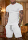 Summer Men'S Solid Color Short-Sleeved T-Shirt Shorts Sports Two Piece Suit