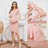 Women Floral Long Sleeve Round Neck Maxi Dress